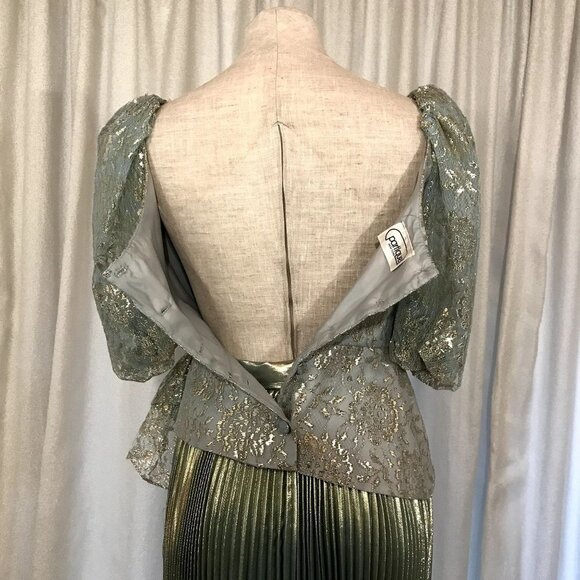 Vintage NEW Women's Princess Gown Separates Dress Blue Gold 1970s - Picture 15 of 16